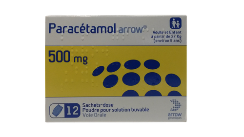 3400938863529 PARACETAMOL ARROW 500MG 12SACH